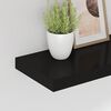 vidaXL Floating Wall Shelves 2 pcs Black 80x23.5x3.8 cm MDF