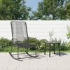 vidaXL Garden Rocking Chair Black 59x79.5x104 cm PVC Rattan