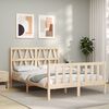 vidaXL Bed Frame without Mattress Double Solid Wood Pine