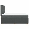 vidaXL Box Spring Bed with Mattress Dark Grey Queen Fabric