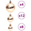 vidaXL Christmas Baubles 100 pcs Champagne and Brown 3 / 4 / 6 cm