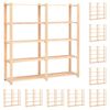 vidaXL 5-Tier Storage Racks 10 pcs 170x38x170 cm Solid Pinewood 500 kg