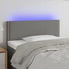 vidaXL LED Headboard Dark Grey 100 cm Fabric