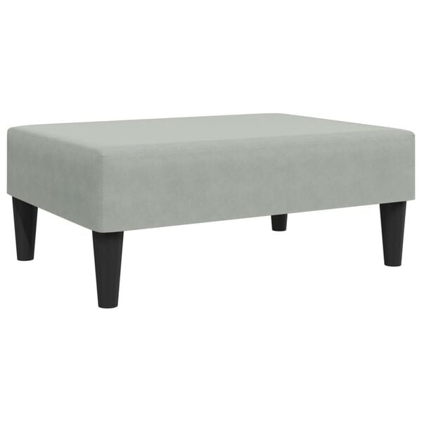 vidaXL Footstool Light Grey 77x55x31 cm Velvet