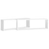 vidaXL Wall Cube Shelf 2 pcs White 80x15x26.5 cm Engineered Wood