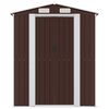 vidaXL Garden Shed Dark Brown 192x689x223 cm Galvanised Steel