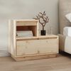 vidaXL Bedside Cabinet 60x34x51 cm Solid Wood Pine