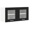 vidaXL Hanging Cabinet Riga Black Oak and White 80 x 31 x 40 cm