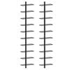 vidaXL Wall-mounted Wine Racks for 20 Bottles 2 pcs Black Metal