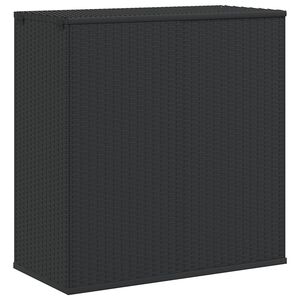 vidaXL Garden Cushion Box PE Rattan 100x49x103,5 cm Black