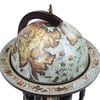 vidaXL Globe Bar Wine Stand Eucalyptus Wood Blue