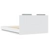 vidaXL Bed Frame without Mattress White 150x200 cm King Size