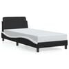 vidaXL Bed Frame "Dover" Black&White 90x190 cm Faux Leather