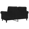 vidaXL 2-Seater Sofa Black 120 cm Velvet
