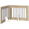 vidaXL Foldable Dog Gate with Stands 2 pcs Sonoma Oak 160.5 cm