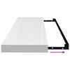 vidaXL Floating Wall Shelf High Gloss White 90x23.5x3.8 cm MDF