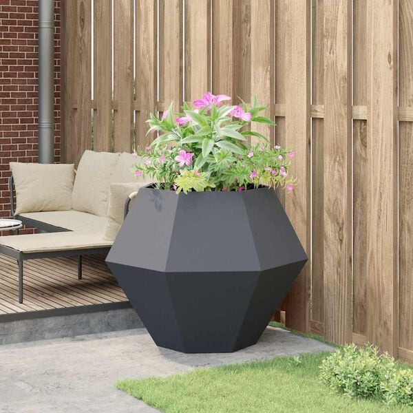 vidaXL Planter Anthracite 100 x 100 x 80 cm Steel