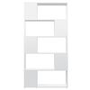 vidaXL Book Cabinet Room Divider High Gloss White 80x24x155 cm Engineered Wood
