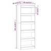 vidaXL Book Cabinet/Room Divider Sonoma Oak 60x30x166 cm Engineered Wood