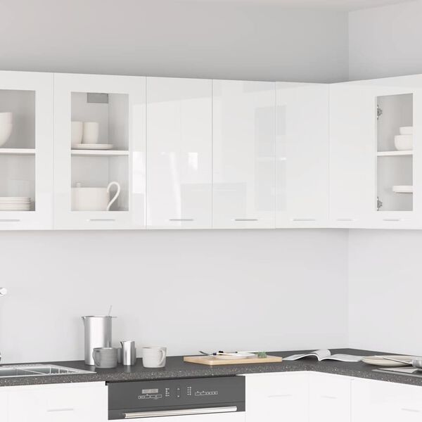 vidaXL Hanging Cabinet Lyon High Gloss White 60x31x60 cm Engineered Wood
