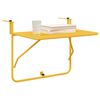 vidaXL Hanging Balcony Table Mustard 60 x 39 x 65 cm Steel