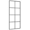 vidaXL Sliding Door Black 90x205 cm ESG Glass and Aluminium