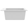vidaXL Overmount Kitchen Sink Single Basin Granite Cream White