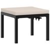 vidaXL Garden Bench Set with Cushions 3 pcs Black Powder-coated Steel