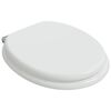 vidaXL Toilet Seats with Soft Close Lids 2 pcs MDF White