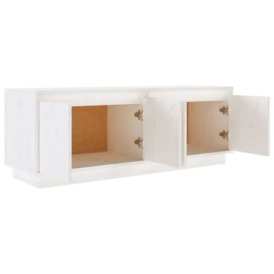 vidaXL TV Cabinet White 110x34x40 cm Solid Wood Pine