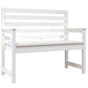 vidaXL Garden Bench White 109x48x91.5 cm Solid Wood Pine