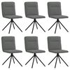 vidaXL Dining Chairs 6 pcs Dark Grey Fabric
