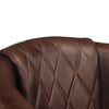 vidaXL Tub Chair Dark Brown Real Leather