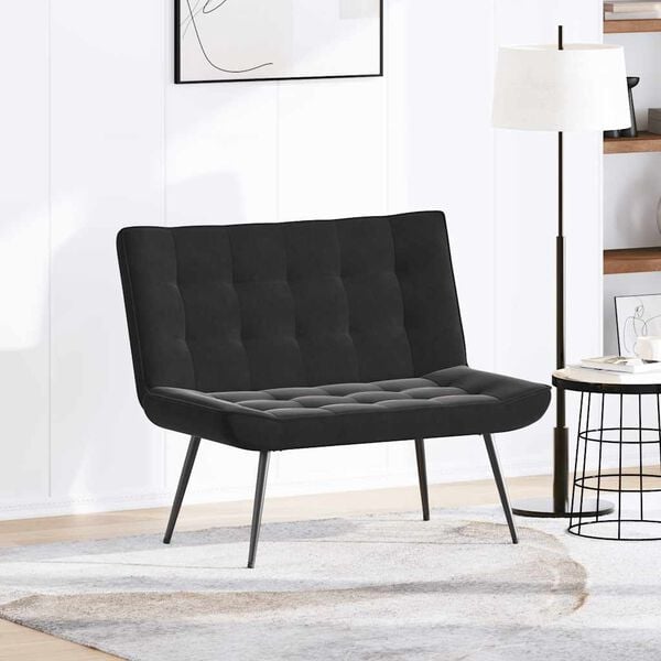 vidaXL Bench Black 110x74x84 cm Velvet
