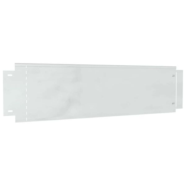vidaXL Lawn Edgings 5 pcs Silver 100 x 25 x 0.07 cm Galvanised steel