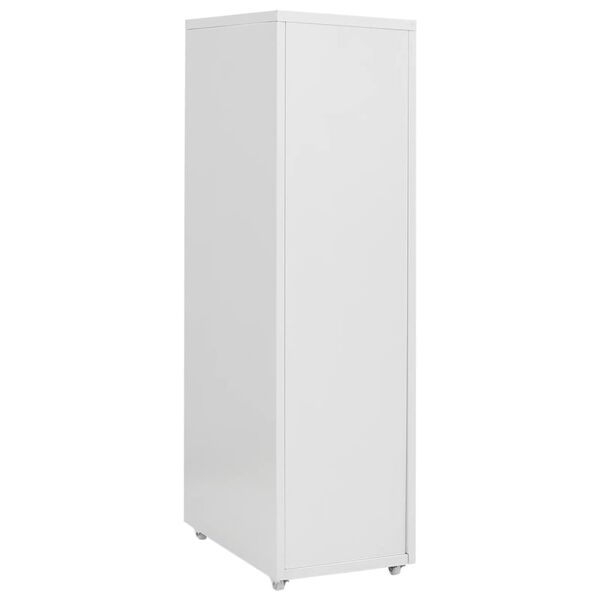 vidaXL Mobile File Cabinet Grey 28x41x109 cm Metal