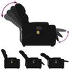 vidaXL Electric Stand up Massage Recliner Chair Black Fabric