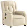 vidaXL Electric Stand up Massage Recliner Chair Cream Fabric