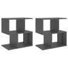 vidaXL Bedside Cabinets 2 pcs Grey 50x30x51,5 cm Engineered Wood