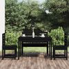 vidaXL 4 Piece Garden Dining Set Black Solid Wood Pine