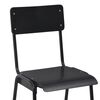 vidaXL Bar Chairs 6 pcs Black Solid Plywood Steel