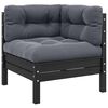 vidaXL 3 Piece Garden Lounge Set with Cushions Grey Solid Pinewood