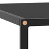 vidaXL Coffee Table Black with Black Glass 80x80x35 cm