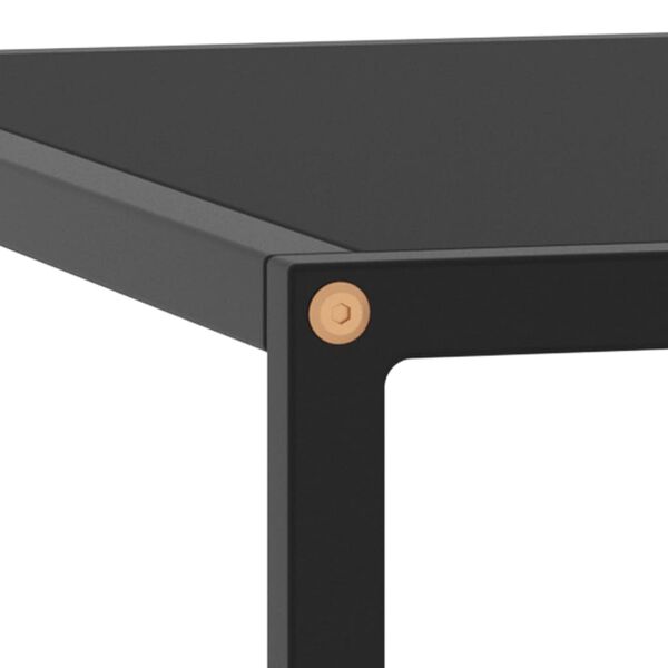 vidaXL Coffee Table Black with Black Glass 80x80x35 cm