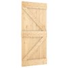 vidaXL Sliding Door NARVIK Natural and Black 95 x 210 cm (213.5 cm)