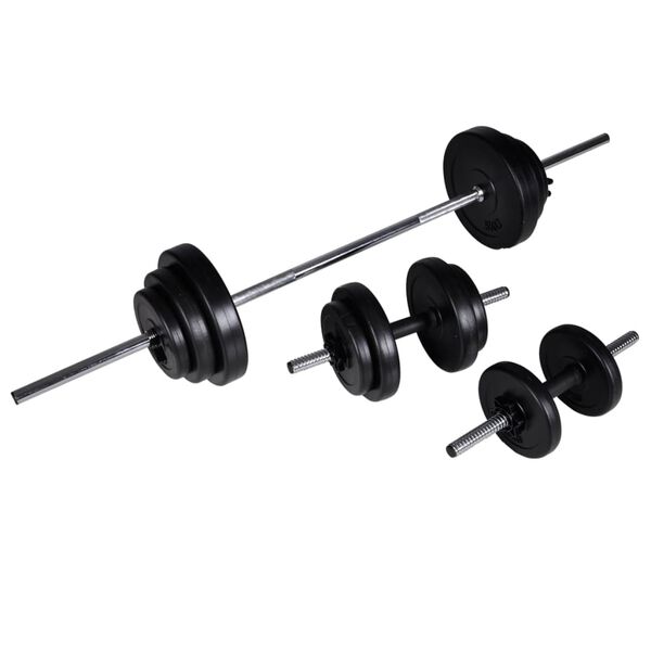 vidaXL Weight Bench with Weight Rack, Barbell and Dumbbell Set - Main Image