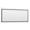 vidaXL Bathroom Mirror High Gloss Grey 90x1.5x37 cm Engineered Wood