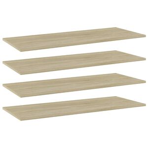 vidaXL Bookshelf Boards 4 pcs Sonoma Oak 100x40x1,5 cm Engineered Wood