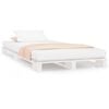 vidaXL Pallet Bed without Mattress White 100x200 cm Solid Wood