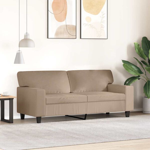 vidaXL 2-Seater Sofa Cappuccino 140 cm Faux Leather